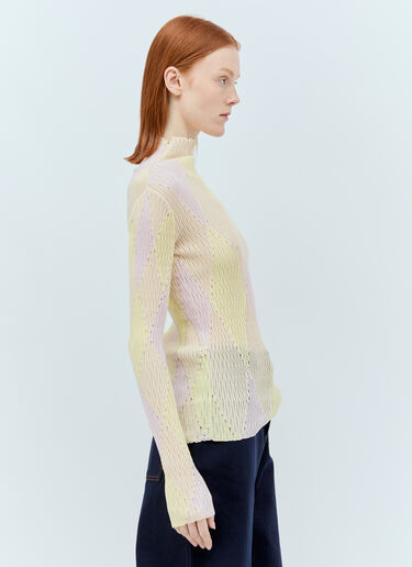 Burberry Argyle High-Neck Sweater Pink bur0255040