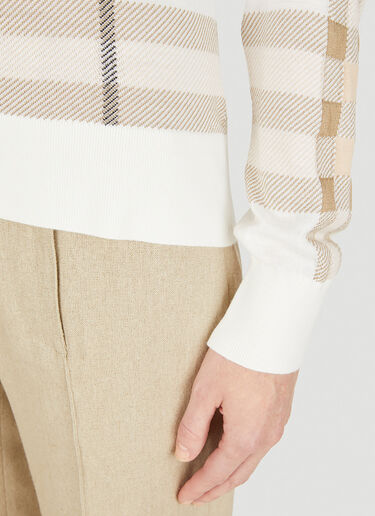 Burberry Raya Check Sweater Beige bur0249030