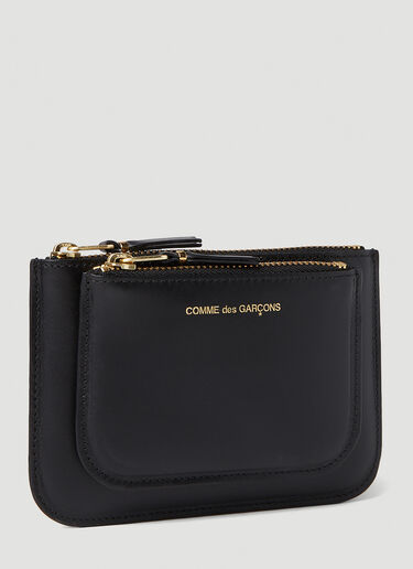 Comme des Garçons Wallet 烫金徽标小号口袋钱包 黑色 cdw0351005