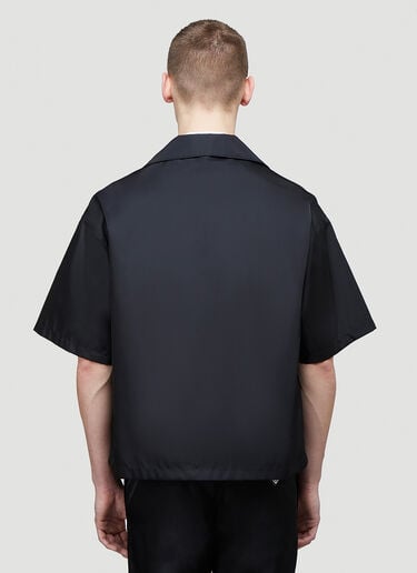 Prada Men's Re-Nylon Short Sleeved Shirt in Black