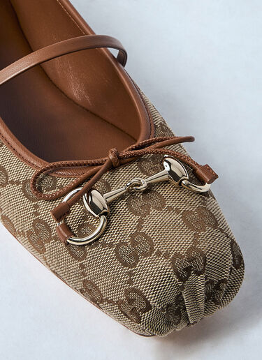 Gucci Horsebit Ballerina Flats Beige guc0259034