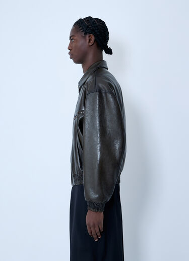 Leather Bomber Jacket Acne Studios Leather Bomber Jacket Green acn0162014