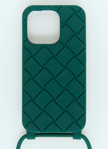 Bottega Veneta iPhone 14 Proケース ストラップ付 グリーン bov0155045