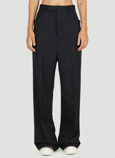 Rick Owens Wool High Rise Pants Green ric0253020