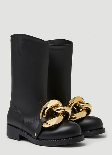 JW Anderson Chain Rubber Boots Black jwa0249011