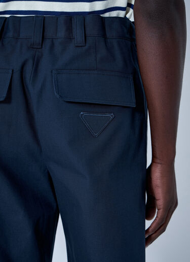 Prada Wide-Leg Tailored Trousers Blue pra0164032