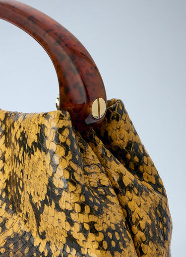LN-CC® - Dries Van Noten: Structured Leather Handbag - Yellow Dries Van Noten Structured Leather Handbag Yellow dvn0265019