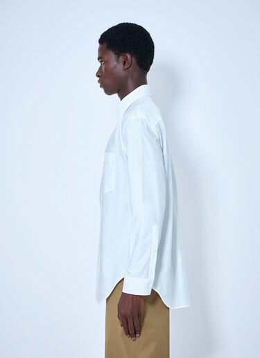LN-CC® - Balenciaga: Cotton Poplin Shirt - White Balenciaga Cotton Poplin Shirt White bal0165012