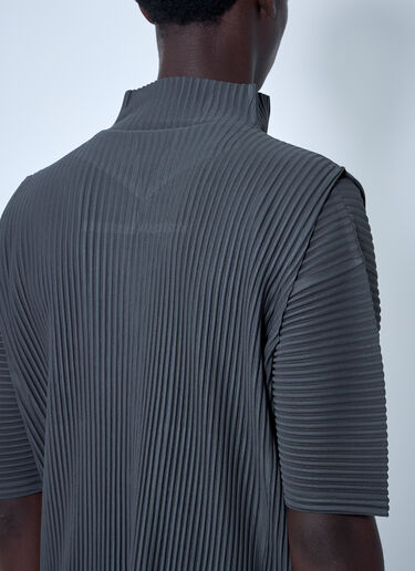 Homme Plissé Issey Miyake Pleated Vest Grey hmp0160014