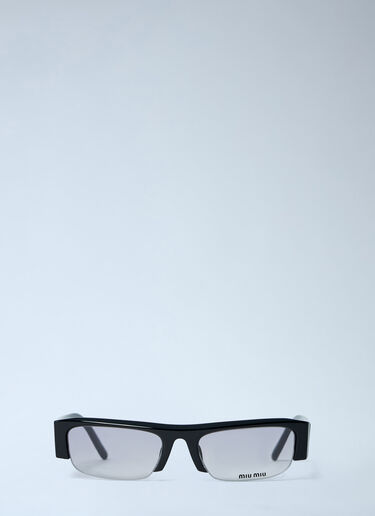 Rectangular Acetate Sunglasses Miu Miu Rectangular Acetate Sunglasses Black lmu0262005