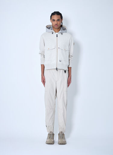 Moncler Grenoble パッド入りウール製フード付きジップアップジャケット  ホワイト mog0159007