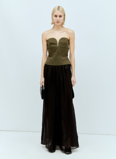 Max Mara 개버딘 코르셋  그린 max0256061