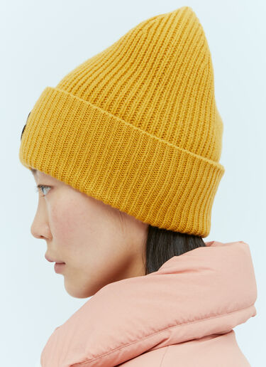 Moncler x Palm Angels Wool Beanie Hat Yellow mpa0355005