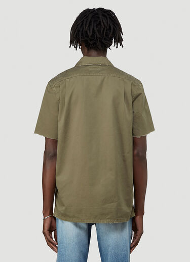 Saint Laurent Military Short-Sleeved Shirt Green sla0141007