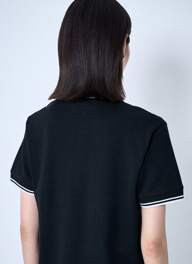 Sia Arnika Text Print Polo Shirt Black sia0260006