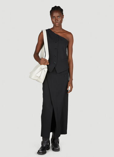 Acne Studios Asymmetric Waistcoat Top Black acn0252027
