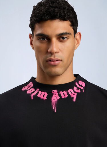 Curved Logo T-Shirt Palm Angels Curved Logo T-Shirt Black pma0162010