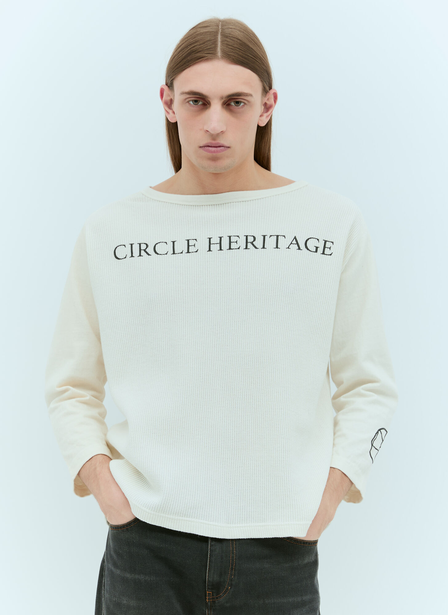 Circle Heritage Thermal Long-sleeve T-shirt In White