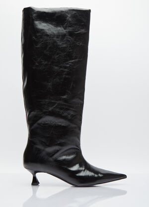 MM6 Maison Margiela Soft Slouchy High Shaft Boots Grey mmm0255019