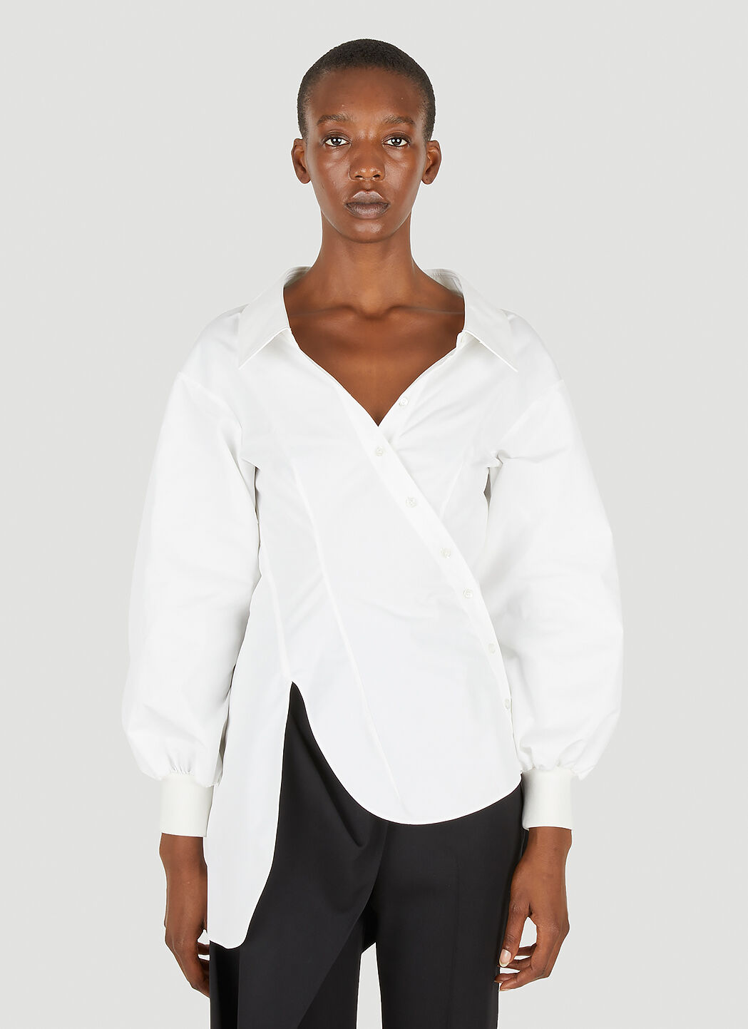 Ganni olayan hotsell poplin wrap top