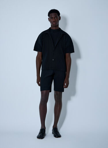 Homme Plissé Issey Miyake Pleated Shirt Black hmp0161001
