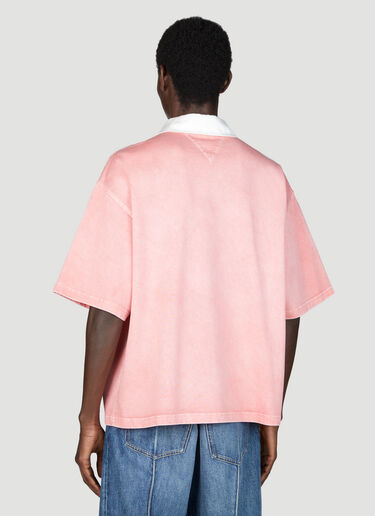 Bottega Veneta Washed-Out Jersey Polo Shirt Pink bov0155005