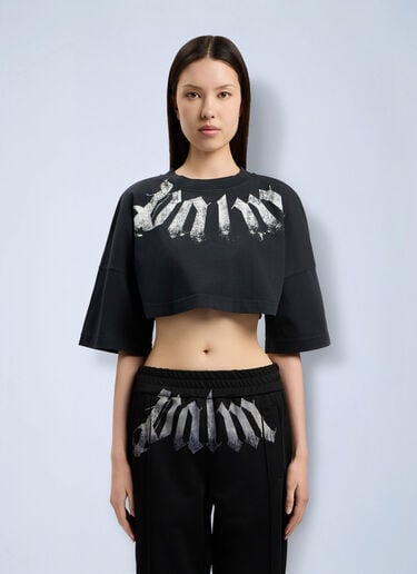 Palm Angels Big Neck Logo Mini T-Shirt Black pma0264177