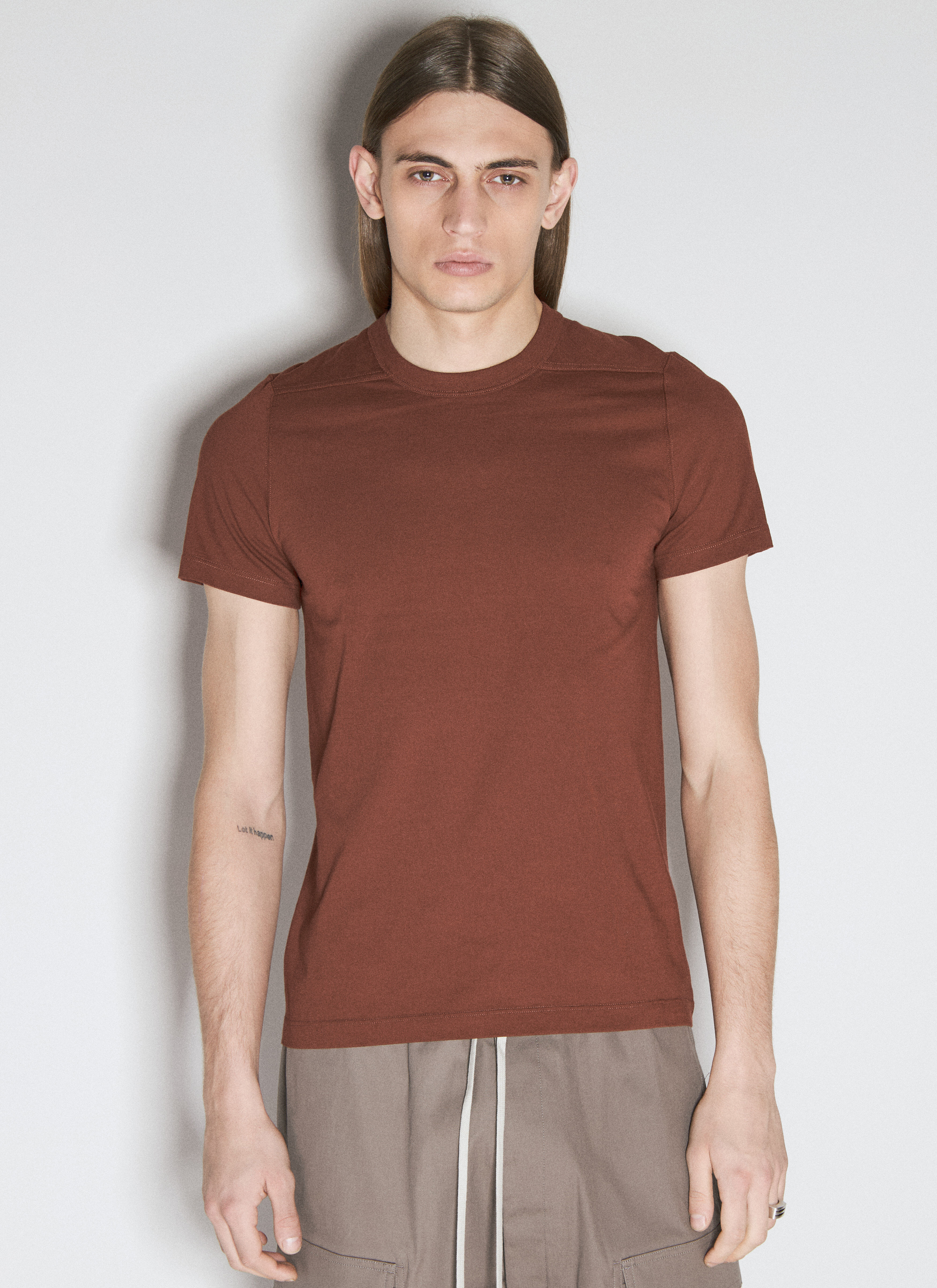 Rick Owens Short Level T-Shirt Red ric0155016