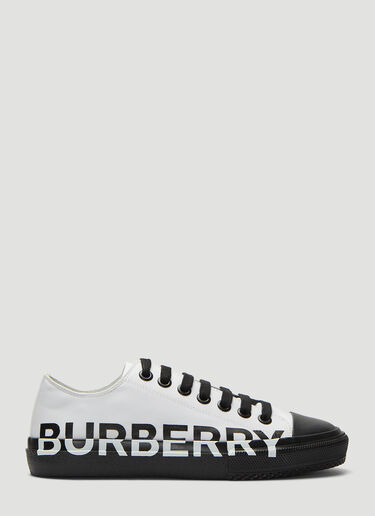 Burberry Two-Tone Logo Print Sneakers White bur0238028
