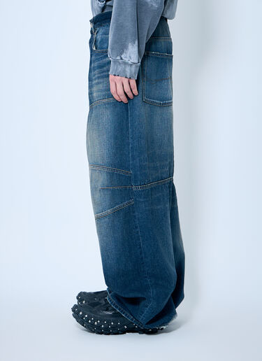 Balenciaga Baggy Panel Construction Jeans Blue bal0159002