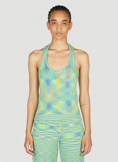 Aries Holey Space Dye Knit Top White ari0254007