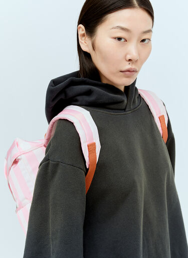 Acne Studios ストライプ バックパック ピンク acn0255028