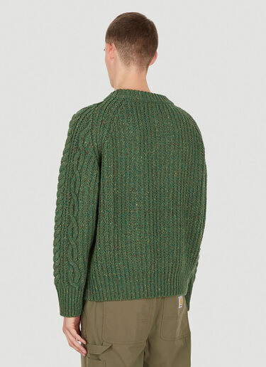 Sky High Farm Workwear Cable Knit Sweater Dark Green skh0350007