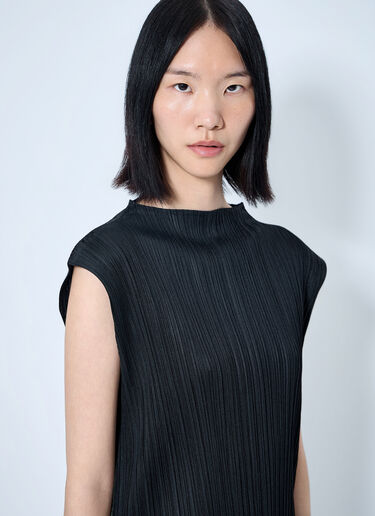 LN-CC® - Pleats Please Issey Miyake: Swing Solid Tunic Dress - Black Pleats Please Issey Miyake Swing Solid Tunic Dress Black plp0265003