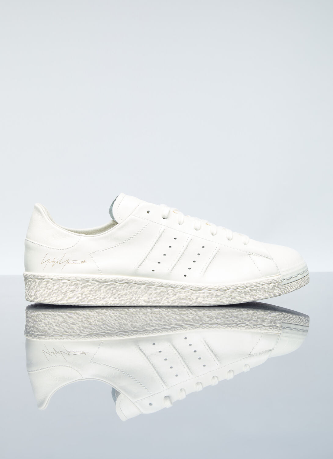 Shop Y-3 Superstar Leather Sneaker In White