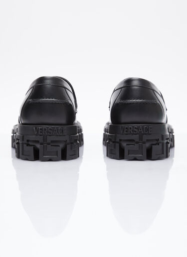 Versace Greca Portico 乐福鞋 黑色 ver0153025