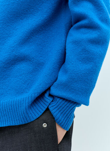 Jil Sander Crewneck Wool Sweater Blue jil0155003