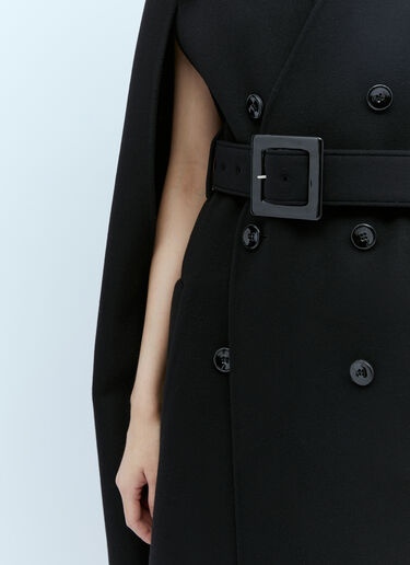 Jil Sander 双排扣斗篷大衣 黑 jil0253003