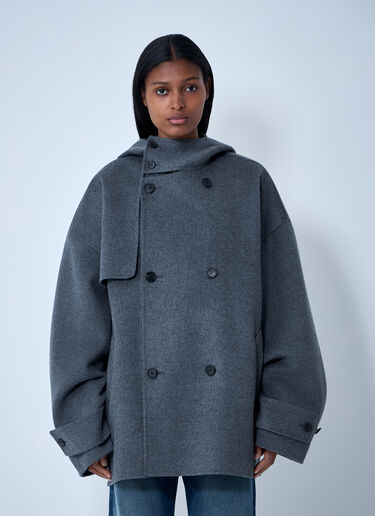 Oversized Pea Coat JW Anderson Oversized Pea Coat Charcoal jwa0261001