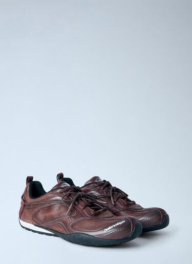 LN-CC® - Balenciaga: Radar Leather Sneakers - Burgundy Balenciaga Radar Leather Sneakers Burgundy bal0165026