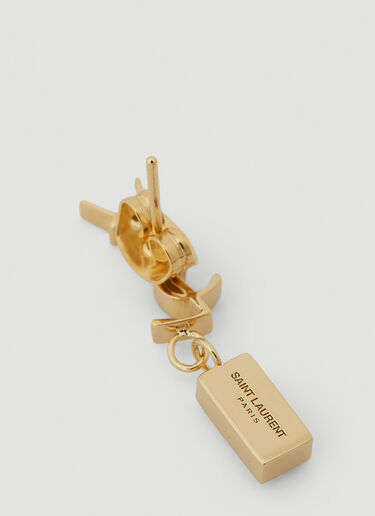 Saint Laurent Cassandre 水晶耳饰 金色 sla0252098