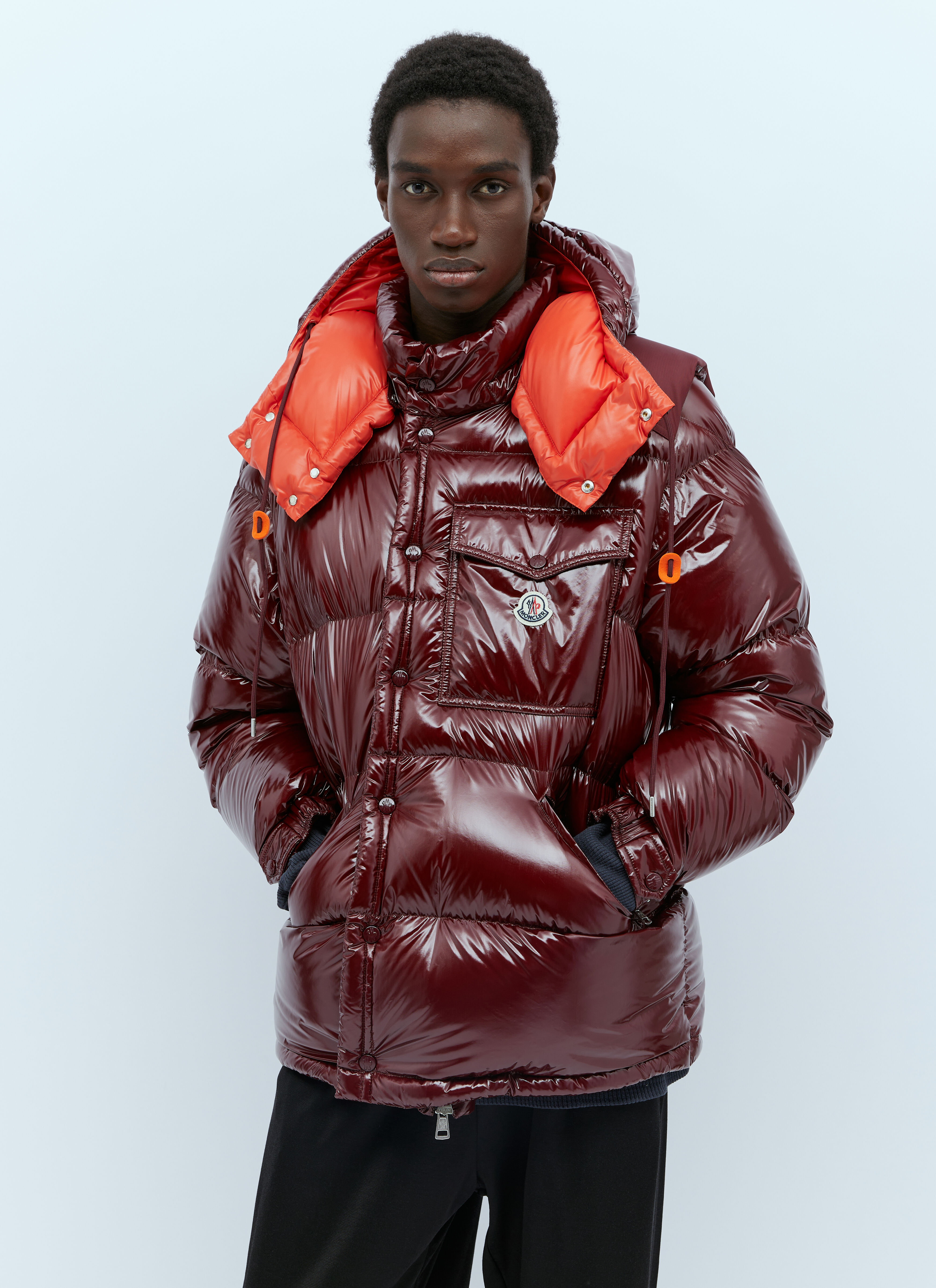 Moncler Karakorum Karakorum Ripstop Down Jacket In Burgundy | ModeSens