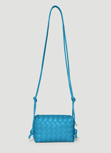 Bottega Veneta Loop Intreccciato Mini Shoulder Bag Blue bov0248013