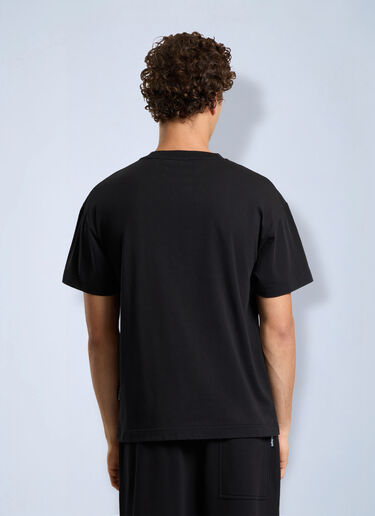LN-CC® - Palm Angels: Stamp Logo Regular T-Shirt - Black Palm Angels Stamp Logo Regular T-Shirt Black pma0166264