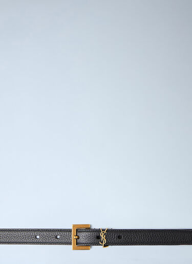Saint Laurent Cassandre Thin Belt Black sla0149049