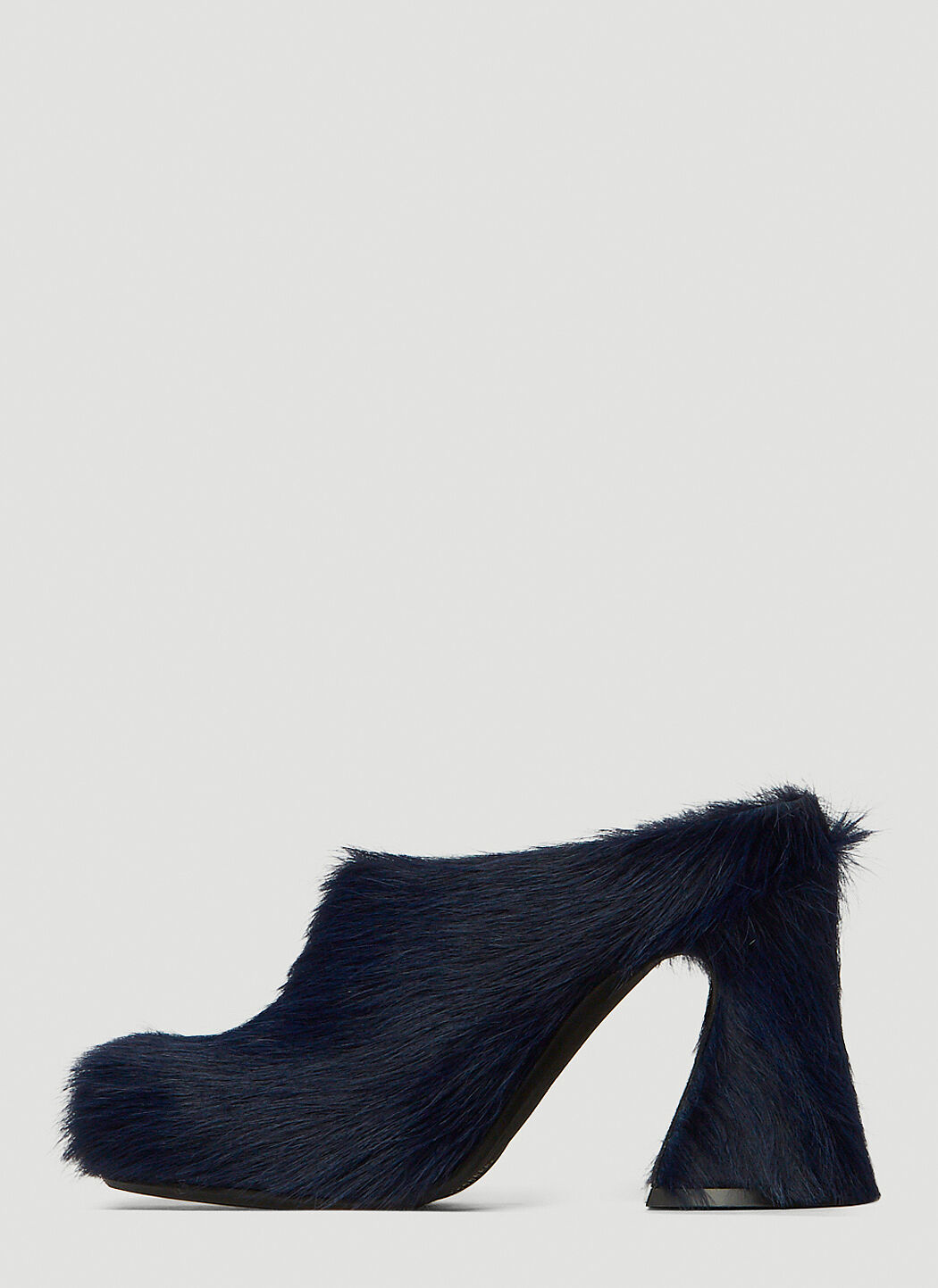 Marni Fussbett Sabot Hight Heel Mules in Dark Blue LN CC