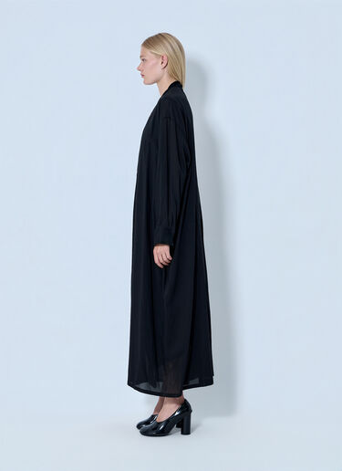LN-CC® - Yohji Yamamoto: Backside Slit Long Coat - Black Yohji Yamamoto Backside Slit Long Coat Black yoy0264002