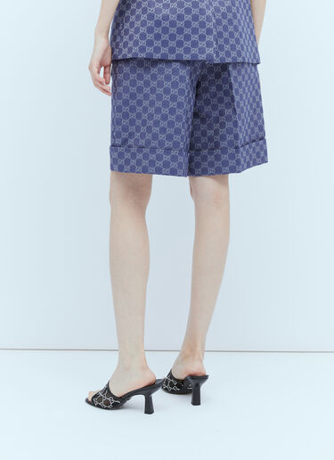 Interlocking GG Canvas Shorts Gucci Interlocking GG Canvas Shorts Blue guc0253062