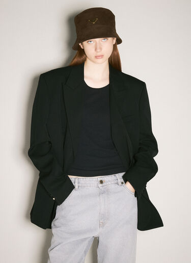 Prada Suede Bucket Hat Brown pra0258067