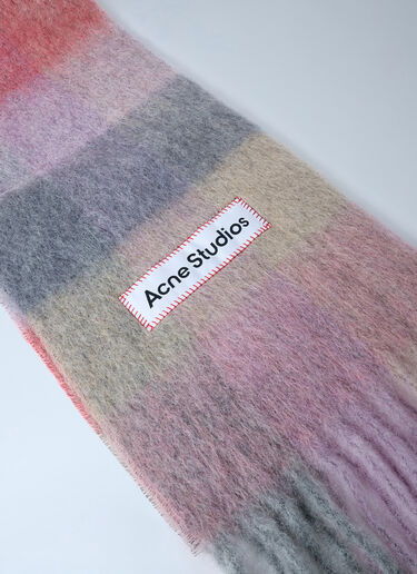 Logo Patch Check Scarf Acne Studios Logo Patch Check Scarf Multicolour acn0262018